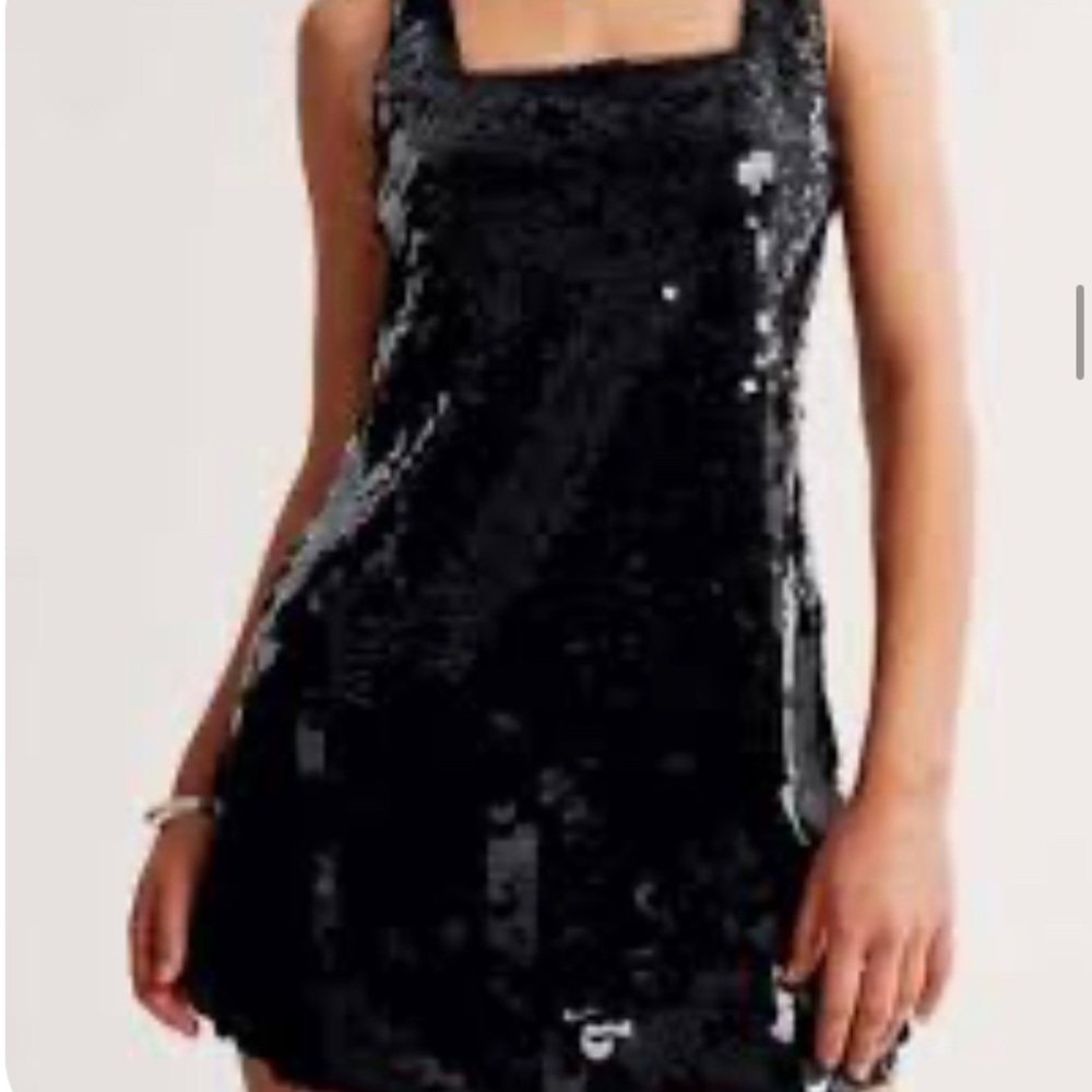 Abercrombie NWT black sequin dress and fitch gorgeous.